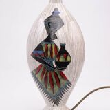 Sesto di Fiamma porcelain table lamp, Italy 1950s