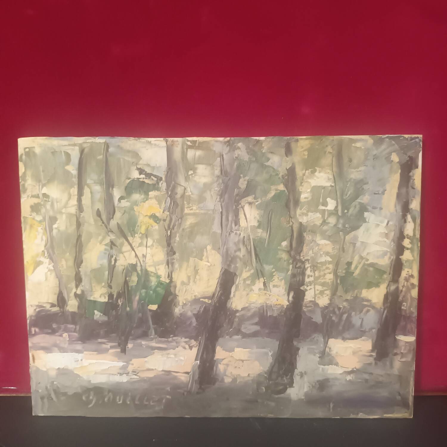 Landscape painting signed Quillet