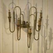 Monumental bronze wall light with 5 arms, neoclassical Art Deco from the 1940s.