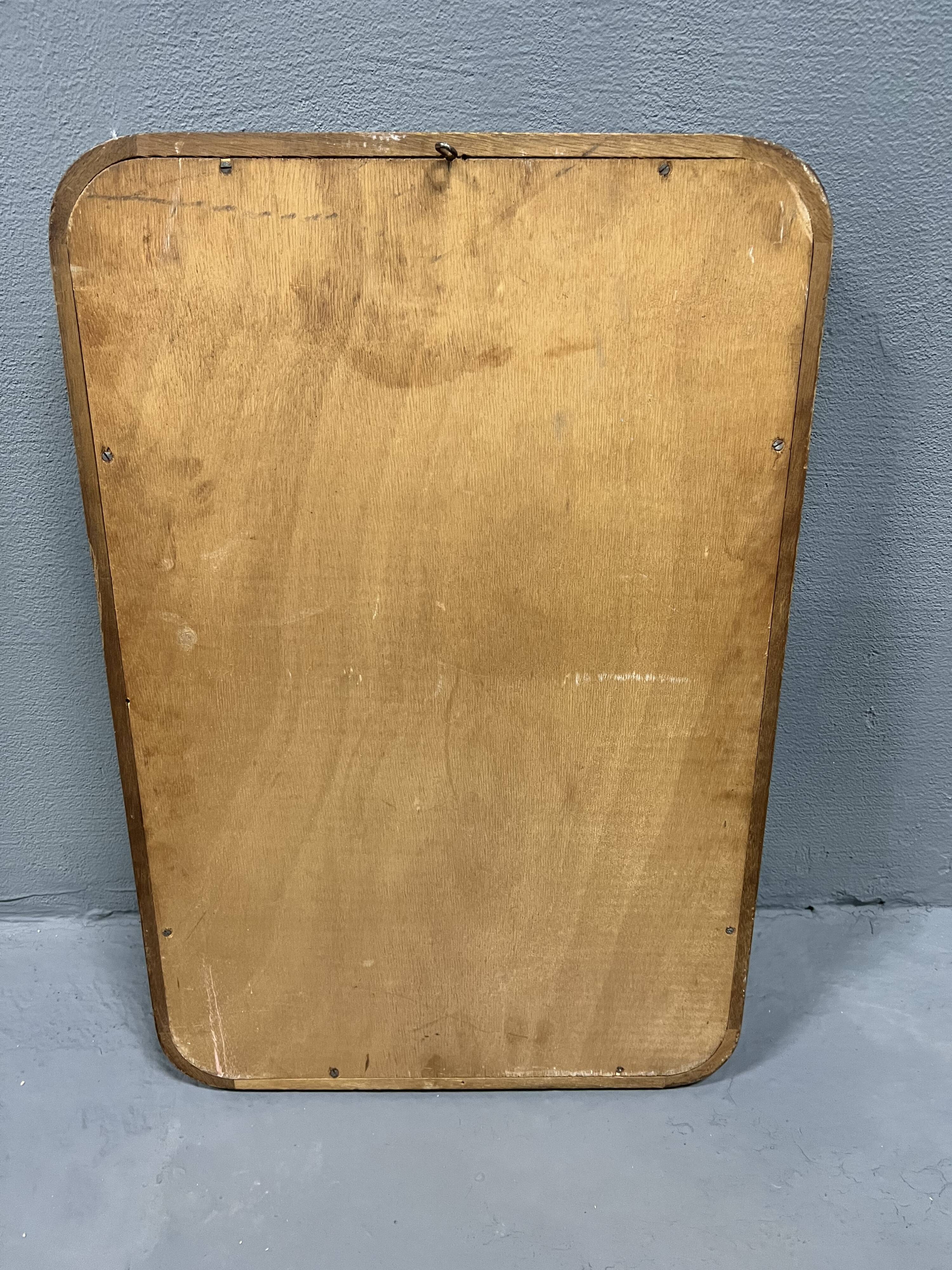 Scandinavian modernist wooden mirror
