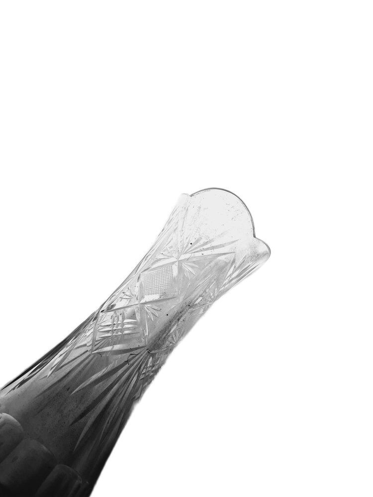 Vintage Polish crystal vase, 1930s