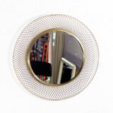 Round gold metal mirror