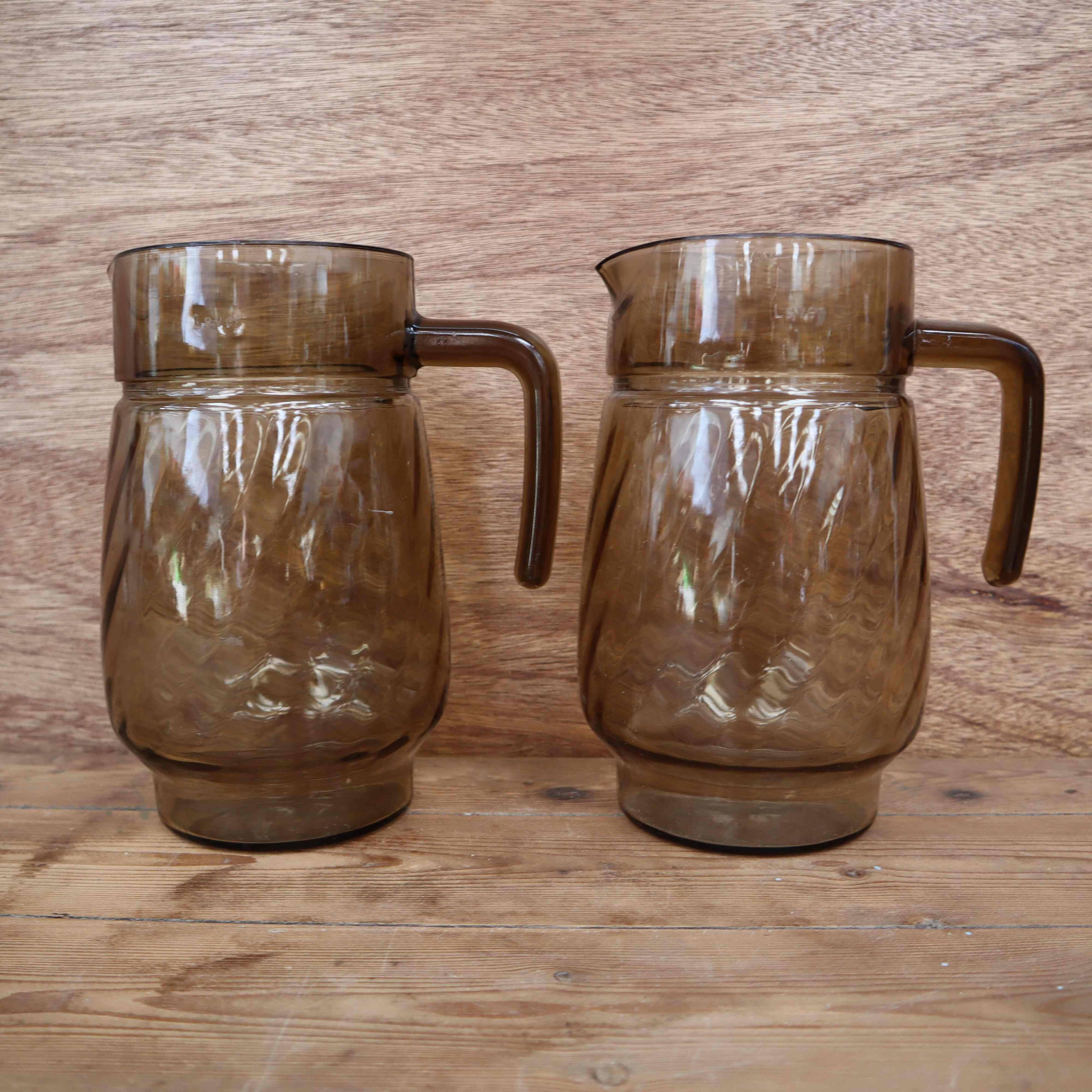 Luminarc smoked glass carafe pitcher
