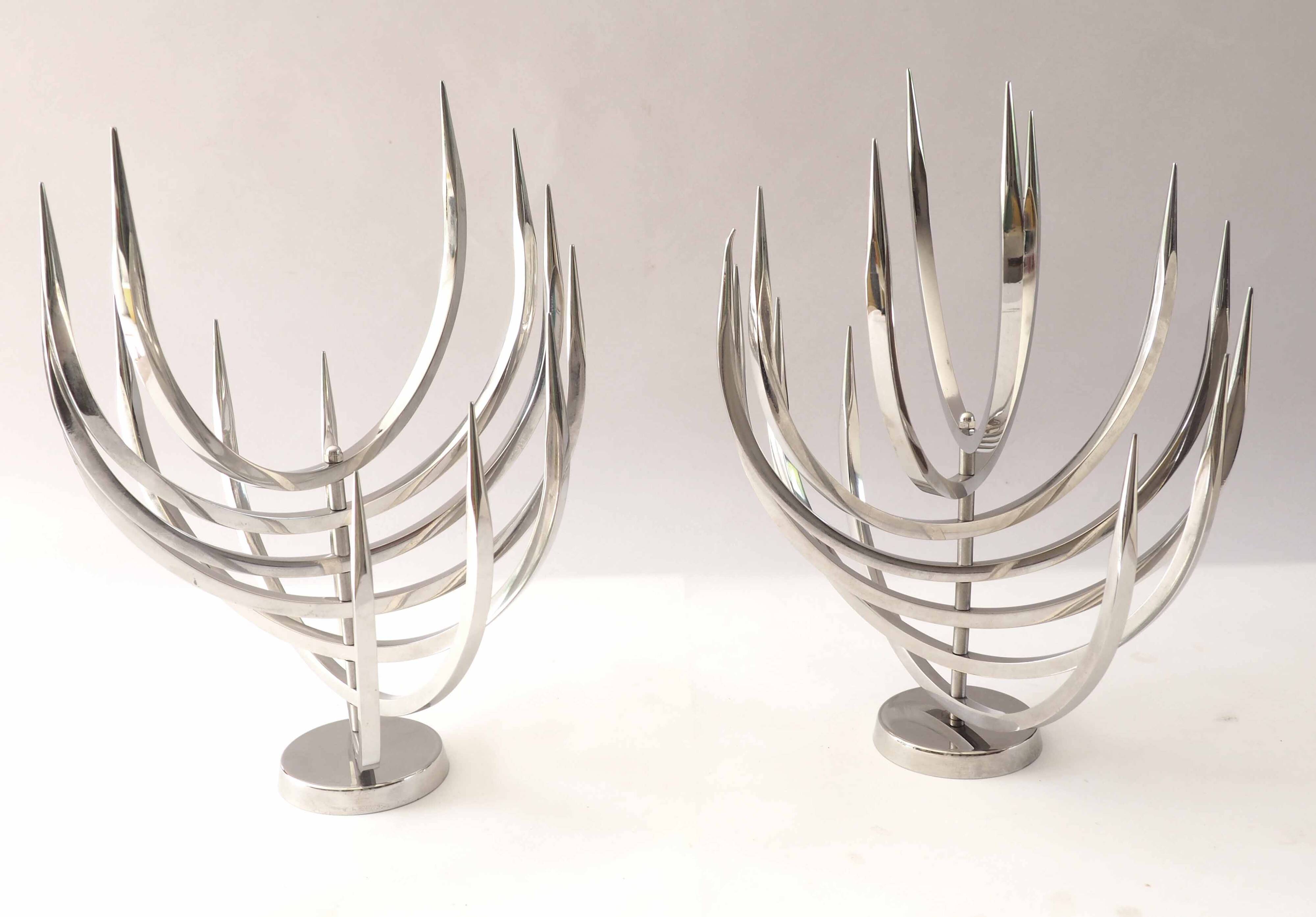 Pair of X Feal candlesticks