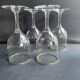 4 Daum water glasses with gold putoises