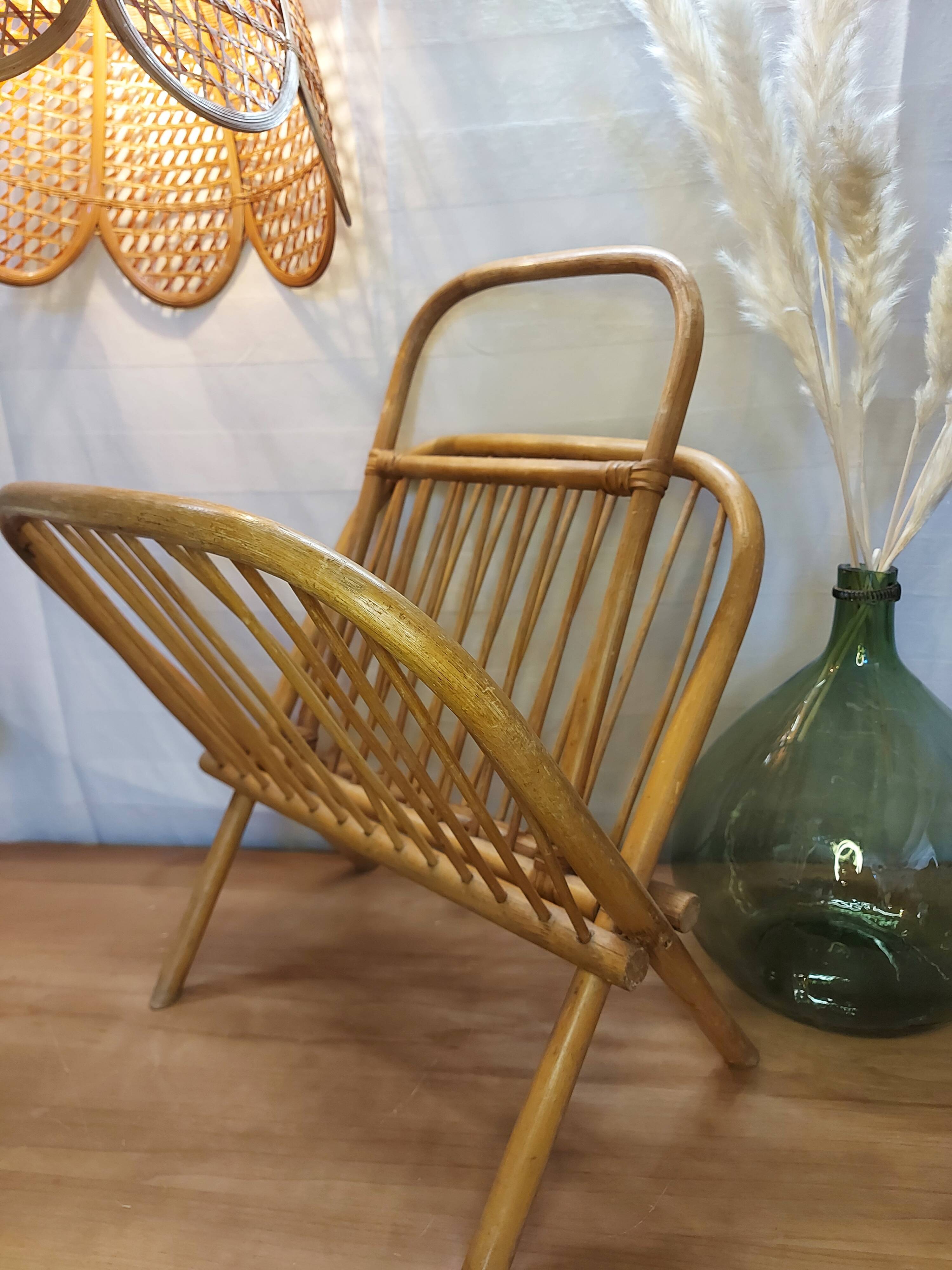 Rattan / bamboo magazine rack