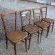 Lot de 4 chaises bistrot assises décorées