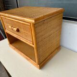 Rattan bedside table