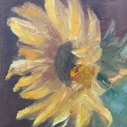 Tableau nature morte aux tournesols XXe