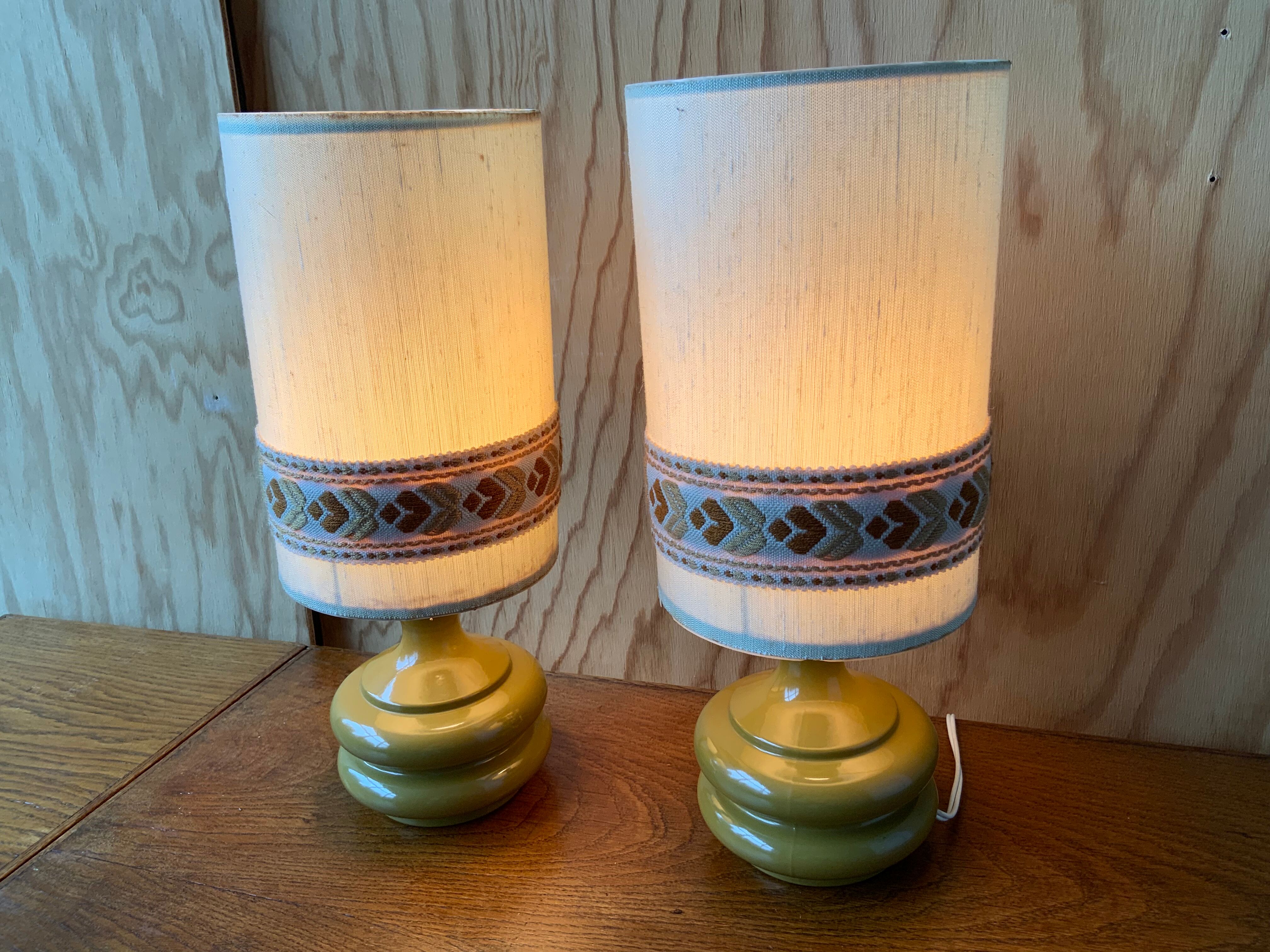 Pair of bedside lamps