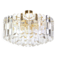 Superb brass and crystal glass light fixture Palazzo, Kalmar, Austria, 1970.