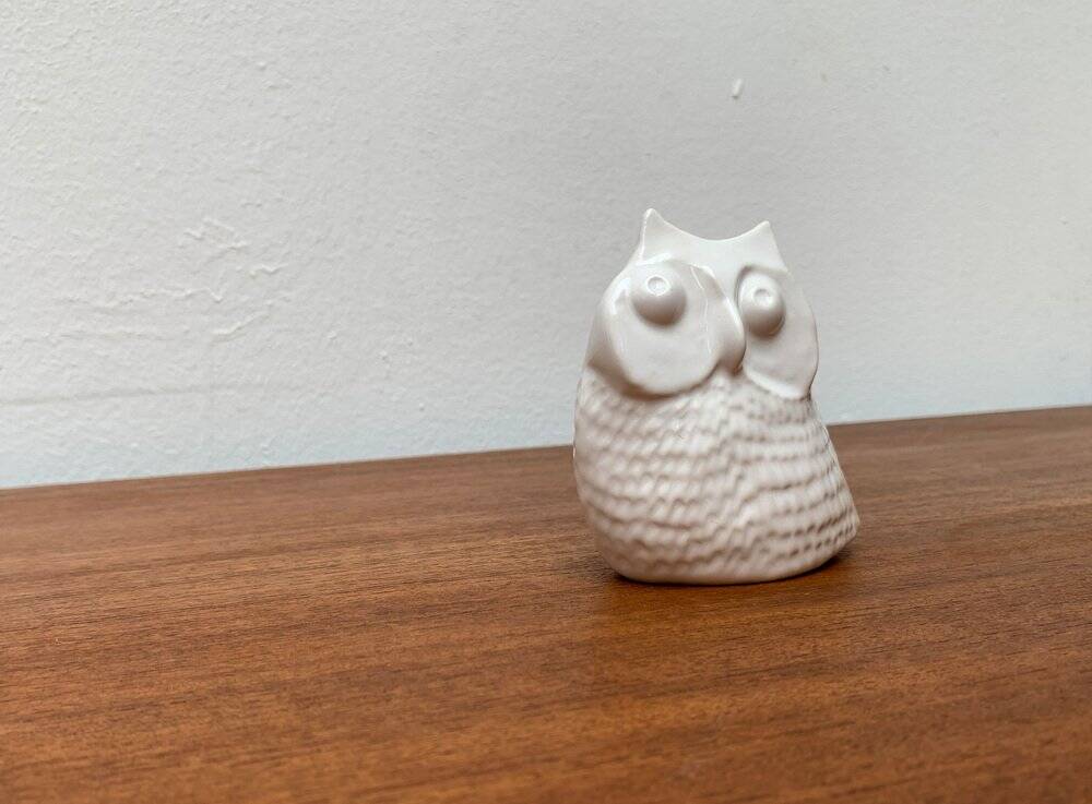 Danish mid-century ceramic owl sculpture by Søholm, 1960s.