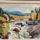 Original Swedish Oil on Panel – “Landscape With Water” by B. Lundqvist – Vintage & Framed – 56 × 48 cm (22" × 18.8")