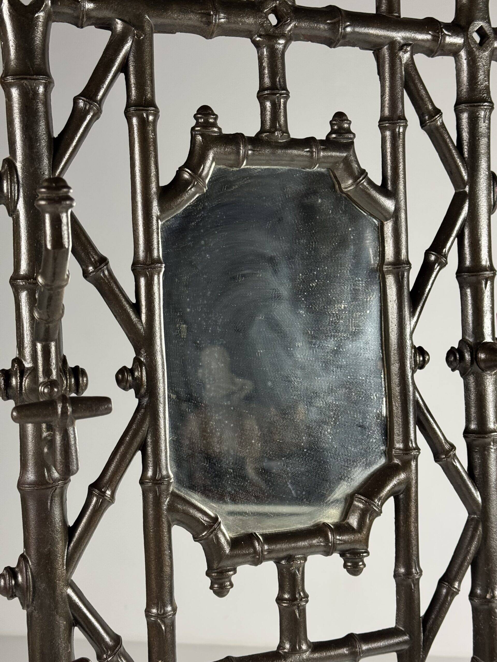 Faux bamboo coat rack cast iron ca. 1890