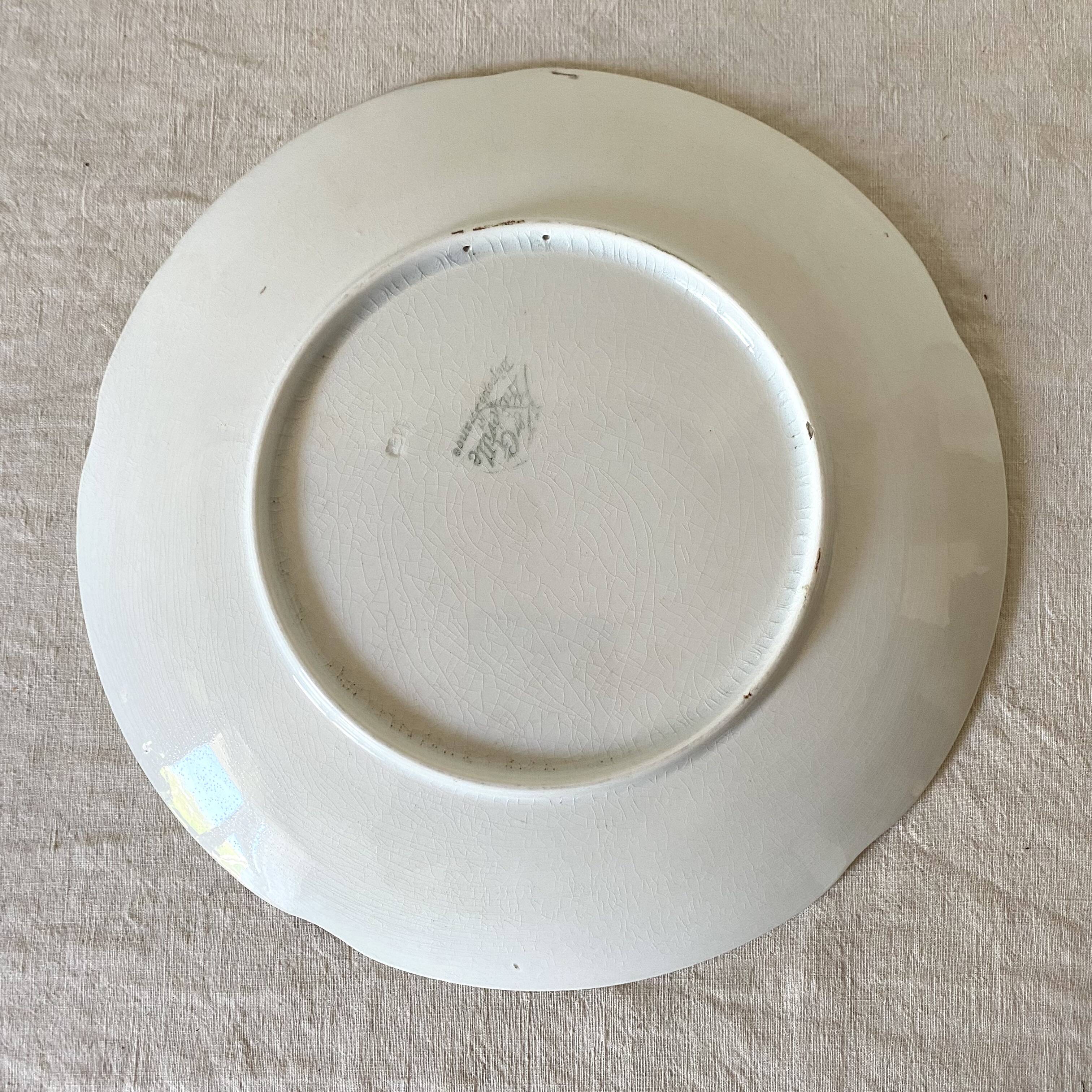 Antique dish from the late 19th and early 20th centuries K & G Luneville