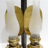 Old vintage lamp two 1950s lights