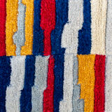 Mat with geometric design, hand tufted 1970s