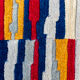Mat with geometric design, hand tufted 1970s