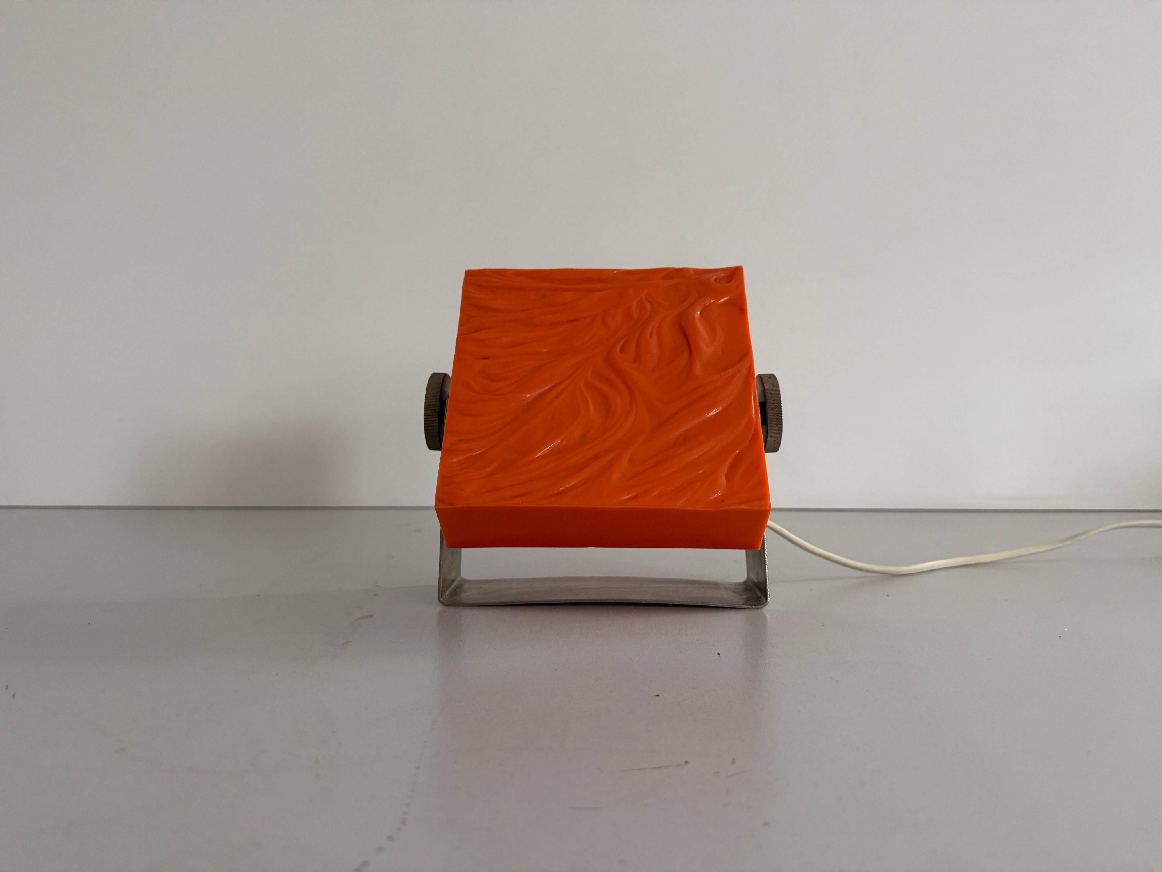 Orange Pop Art ambient night lamp in plexiglass by Uwe Mersch Design, 1970s, Germany.