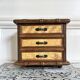 Vintage bamboo 3-drawer chest of drawers jewelry box