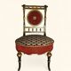 Blackened Wood Boudoir Chair - Napoleon III