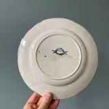 Series of 9 Creil Montereau plates, Flora model