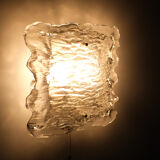 Peil & Putzler Chrystal wall lamp with Glass Shade, 1960s, Germany