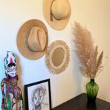 Miroir en raphia