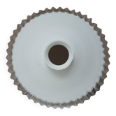 Lampshade, old in opaline and pleated glass