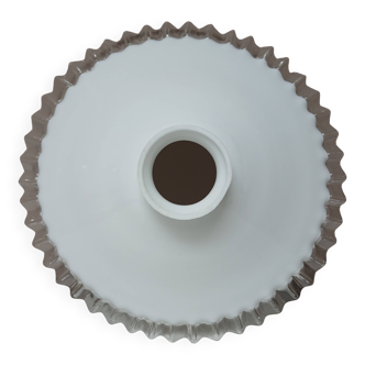 Lampshade, old in opaline and pleated glass