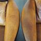Vintage Art Deco Sheepskin High Back Armchair Set with Wood Finish