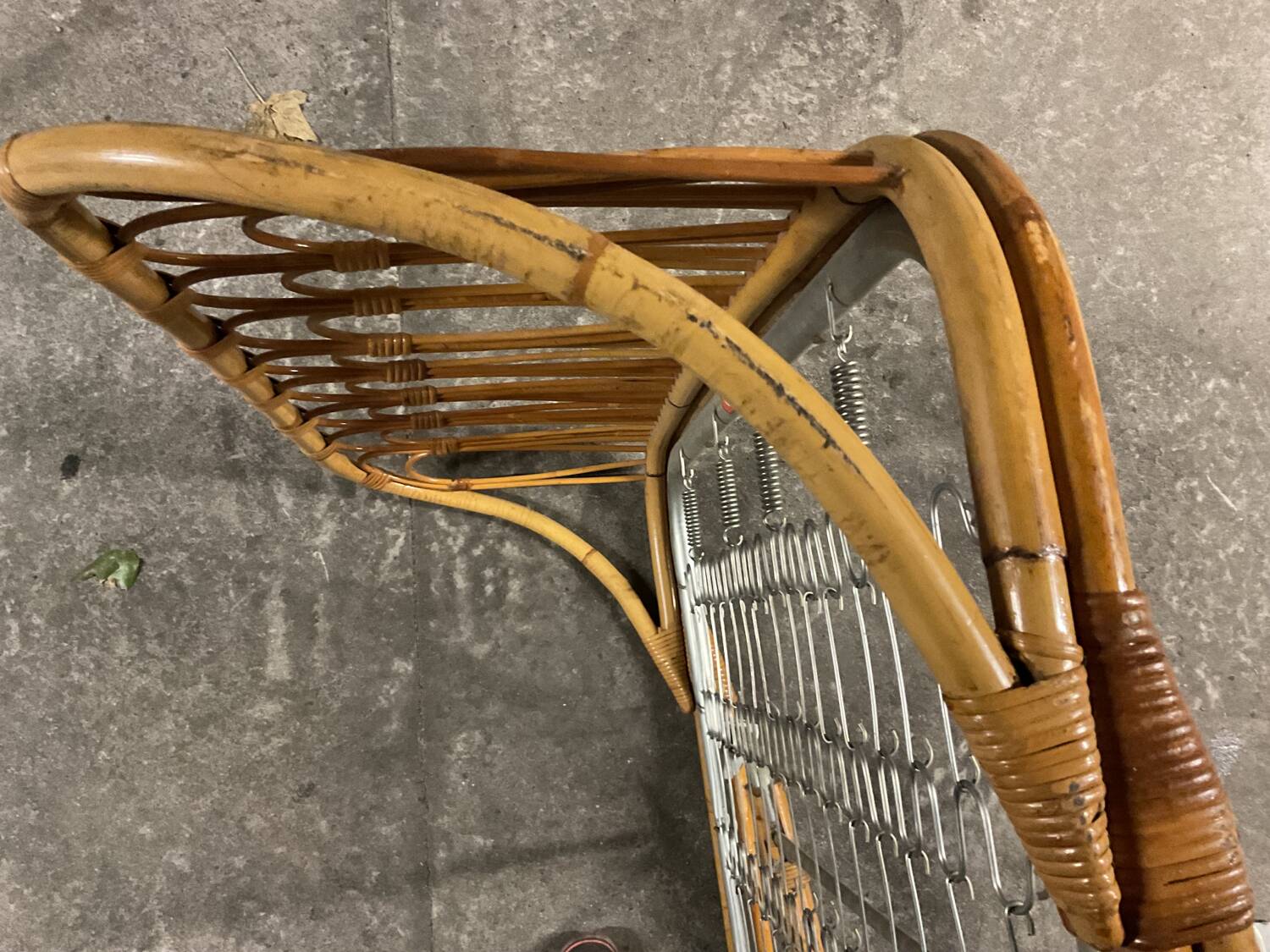 Rattan sofa bed AUDOUX MINNET 60s