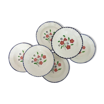 Set of 6 hollow plates