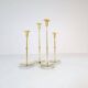 Set of 4 mid-century candle holders Ystad Metall, Sweden, 1950s