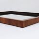 Square Biedermeier Antique 19th Century Walnut Wall Mirror, Vienna, 1850s