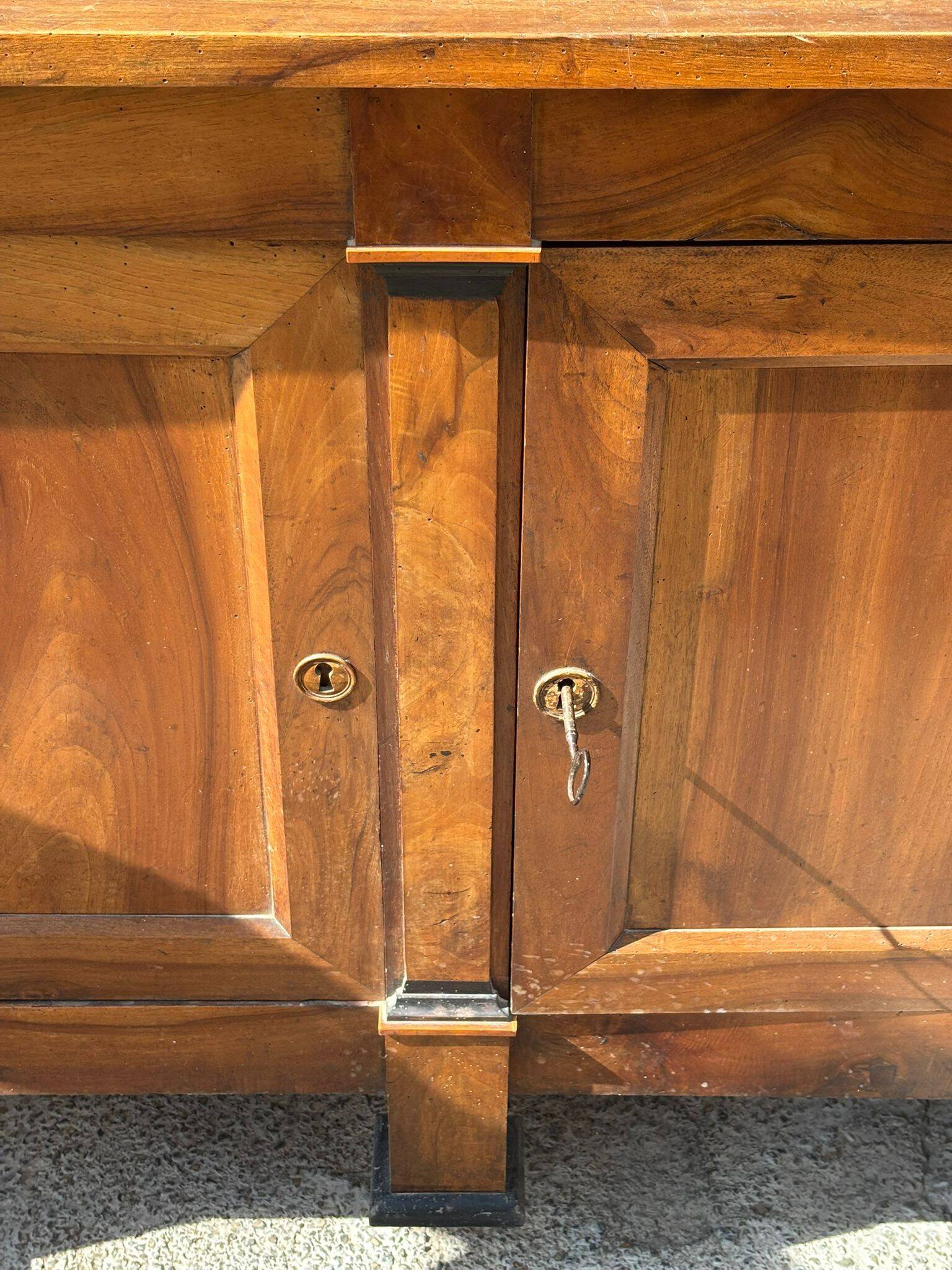 6-door solid walnut buffet from the Directoire period
