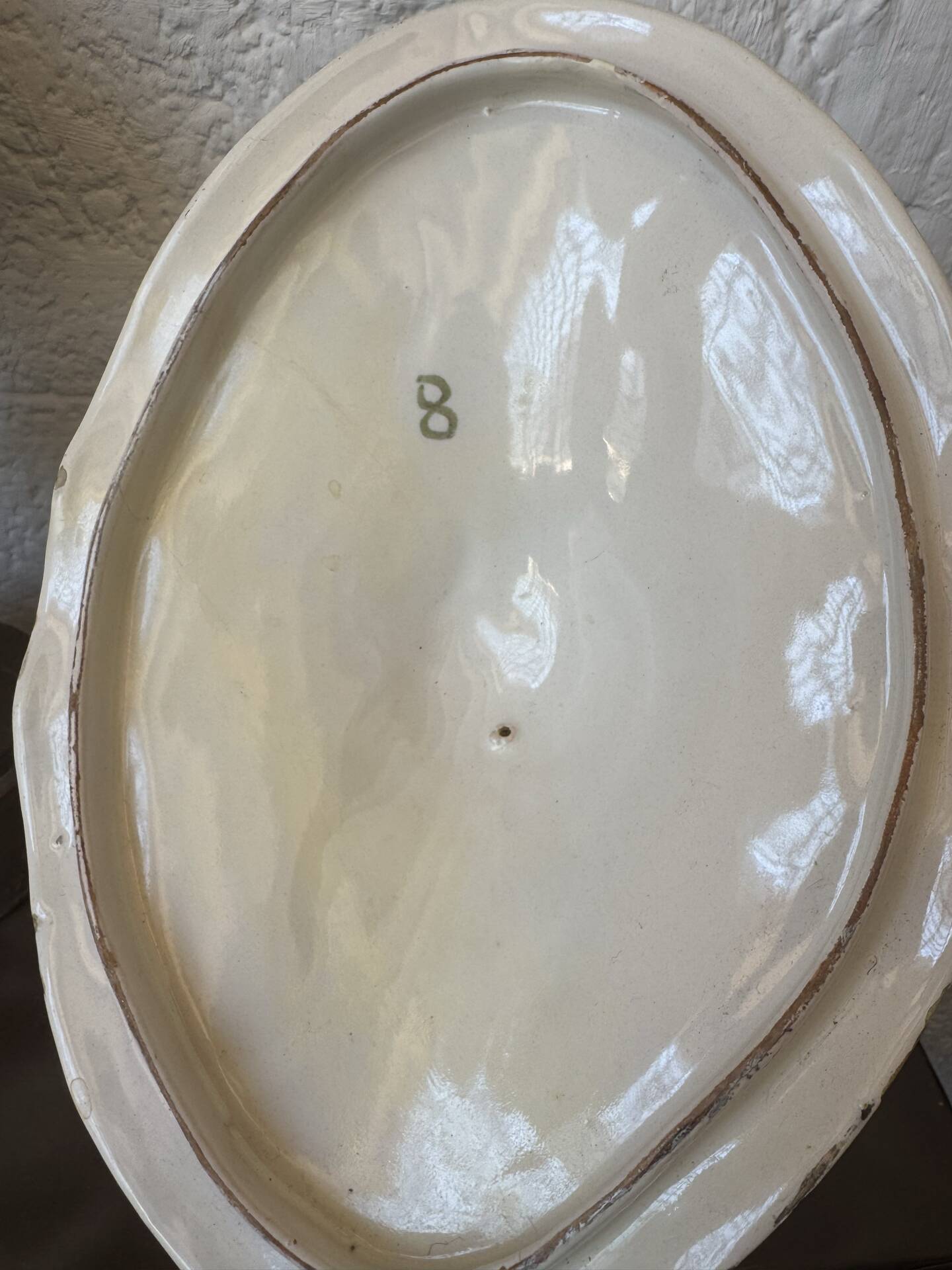 Moustiers earthenware vegetable dish 18th century