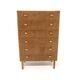 Scandinavian "tallboy" chest of drawers in oak, Sweden, 1960.