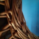 Miroir osier vintage