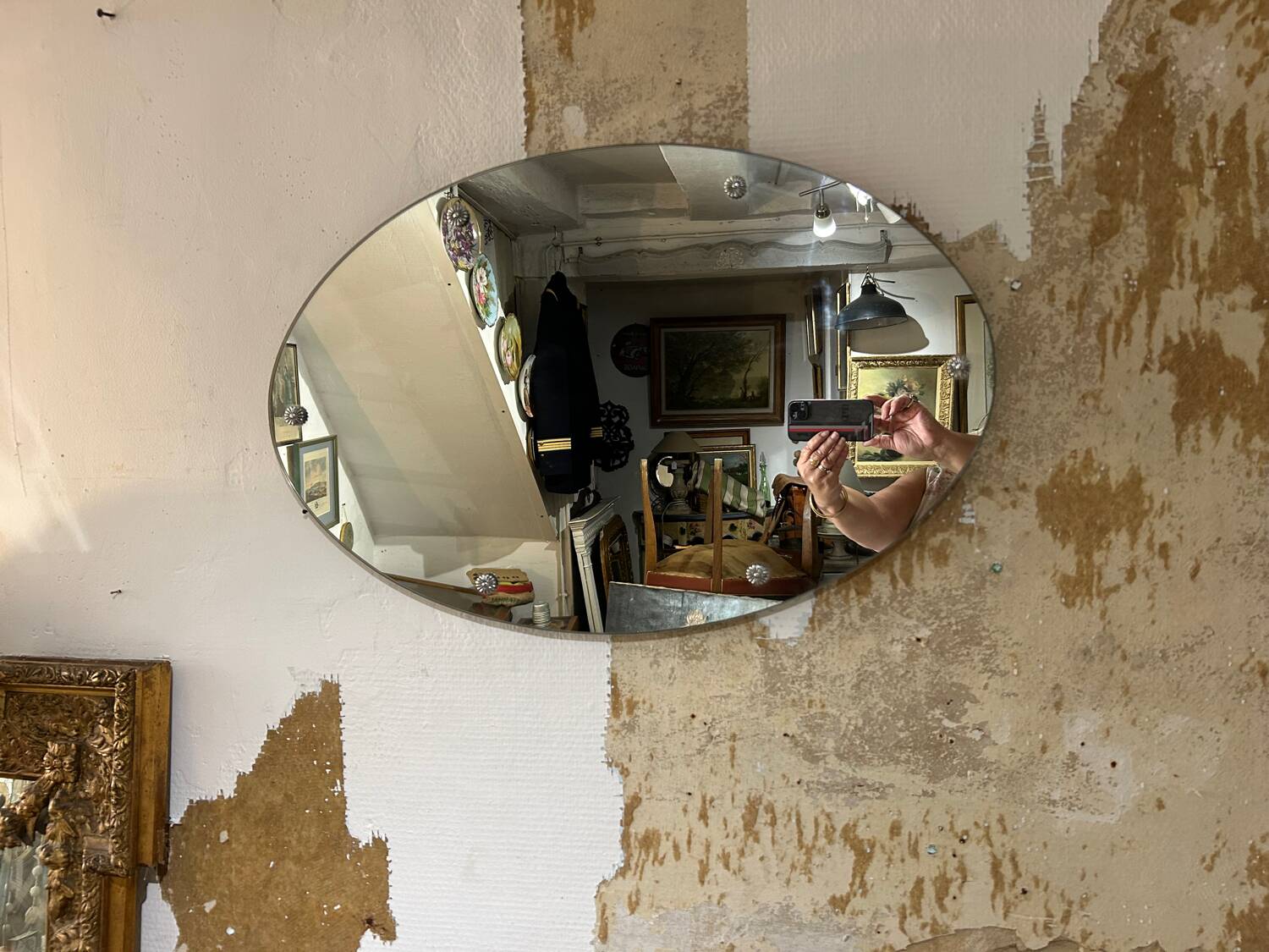 Miroir vintage ovale