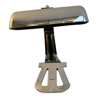 Vintage modernist wall lamp to tighten, chromed metal, Austria 1930