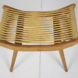 Mid-century wooden footstool/ ULUV, Czechoslovakia