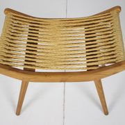 Tabouret en bois du milieu du siècle/ ULUV, Tchécoslovaquie