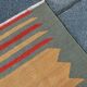2x6 Kilim Salmon & Red Modern Decorative Wool Kilim Rug, 73x188 Cm