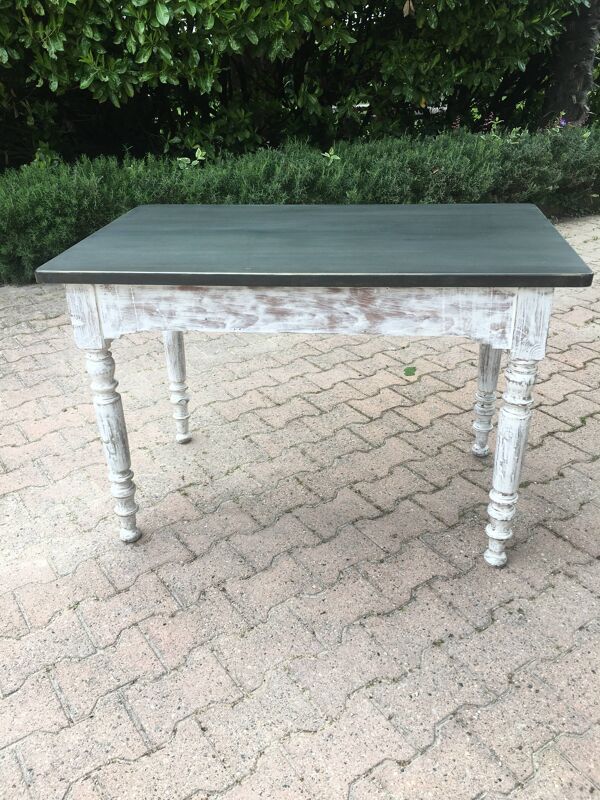 Table Louis Philippe plateau métal