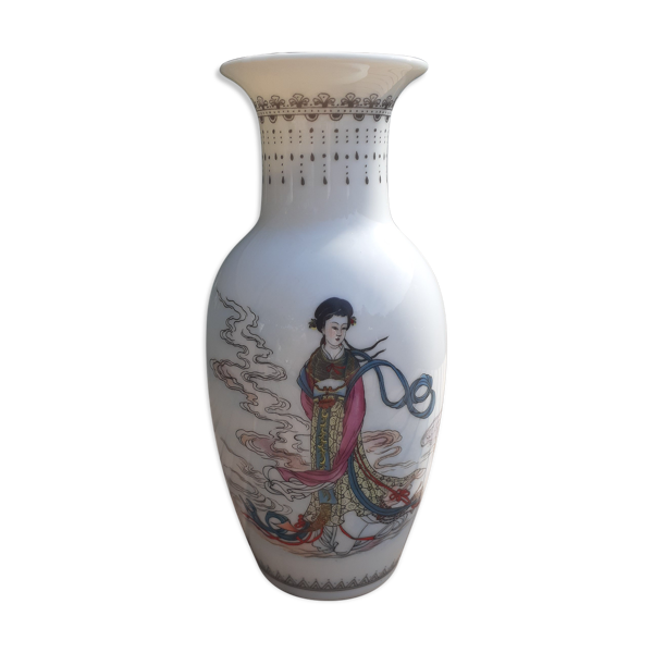Vase chinois vintage Vase chinois en porcelaine motif fe