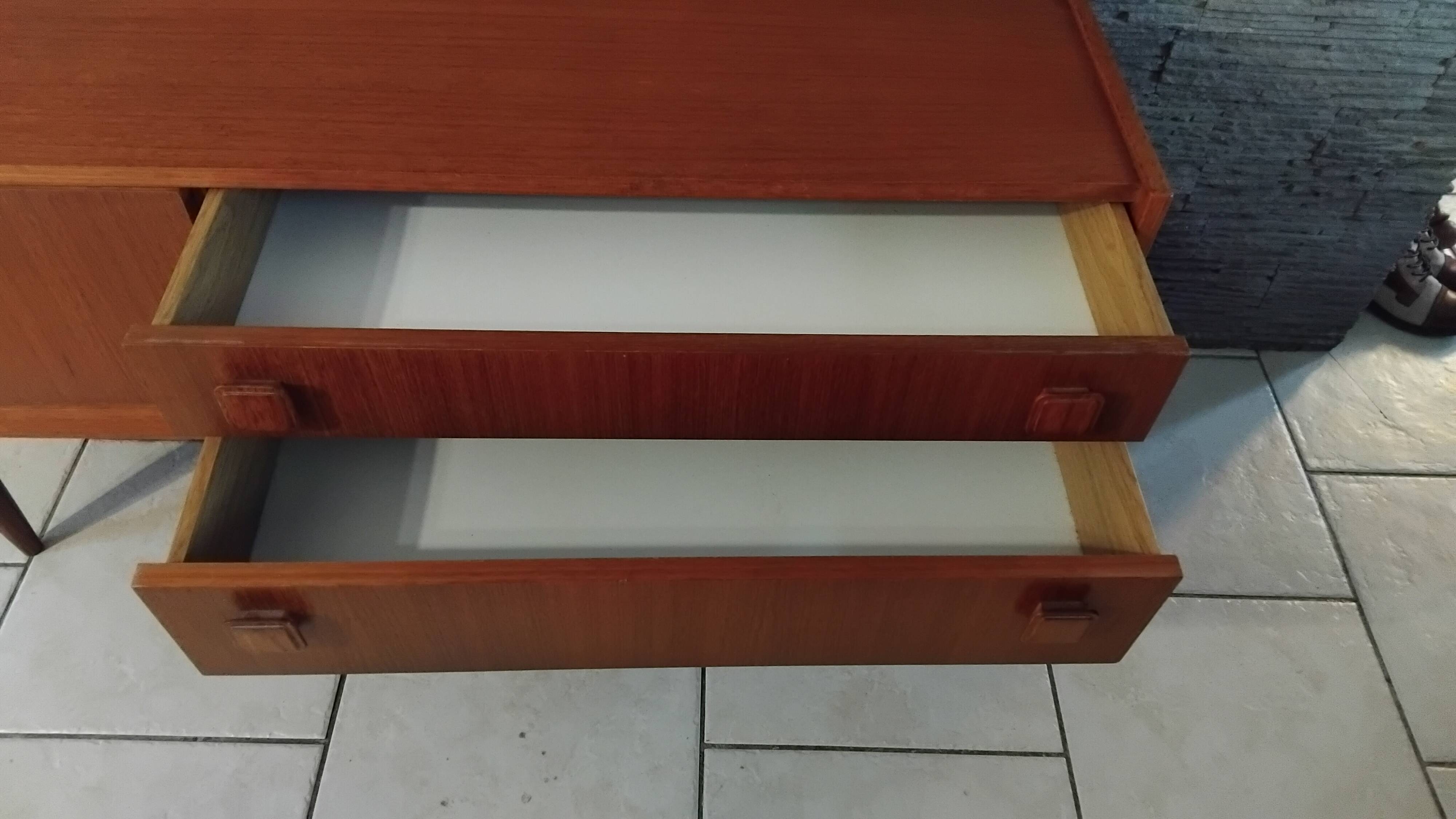 Small vintage Scandinavian teak sideboard