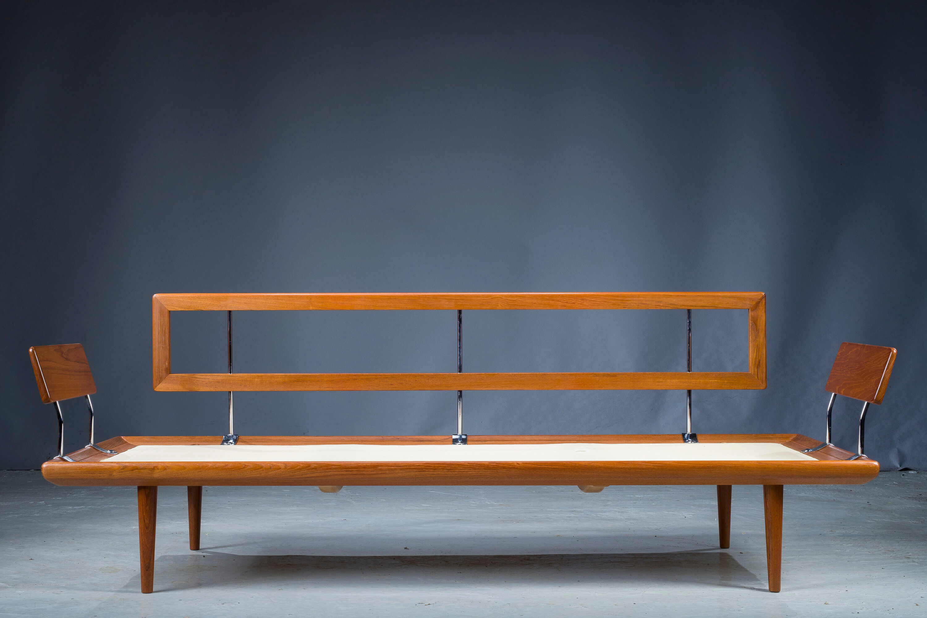 Danish Teak Fd 417 3 Seats Sofa Model Minerva by Peter Hvidt and Orla Molgaard-Nielsen for France &