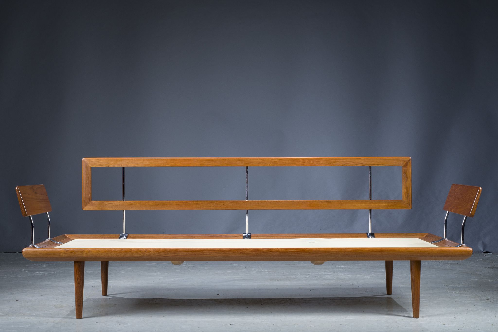 Danish Teak Fd 417 3 Seats Sofa Model Minerva by Peter Hvidt and Orla Molgaard-Nielsen for France &