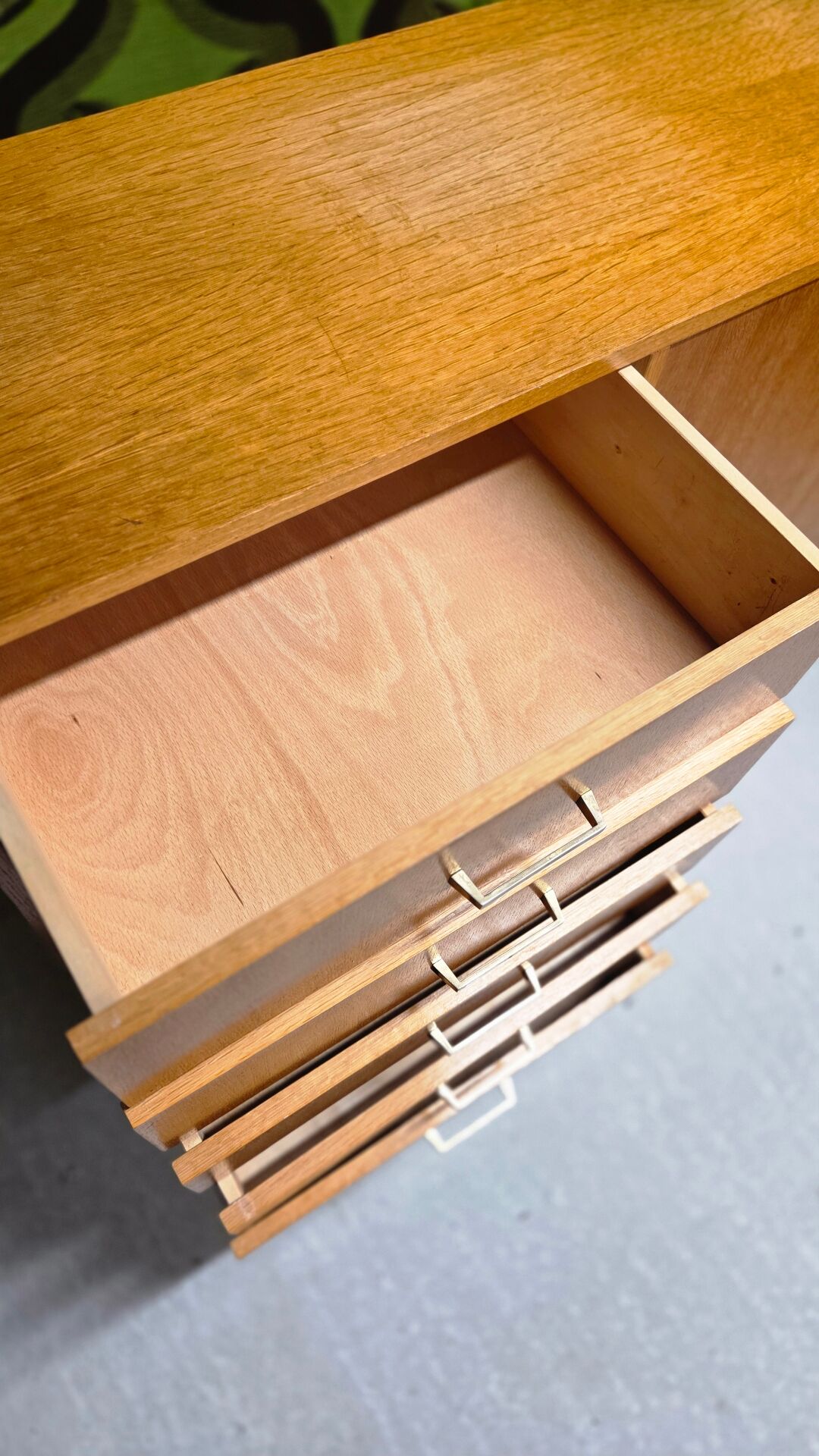 Blonde wood enfilade 1970 vintage